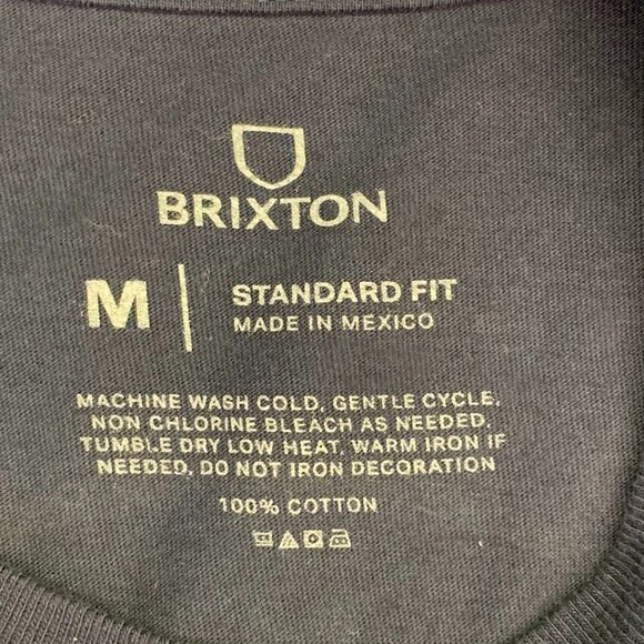 Brixton Men's Classic Logo Graphic Cotton Short Sleeve Crew Neck T Shirt Size M - Picture 6 of 11